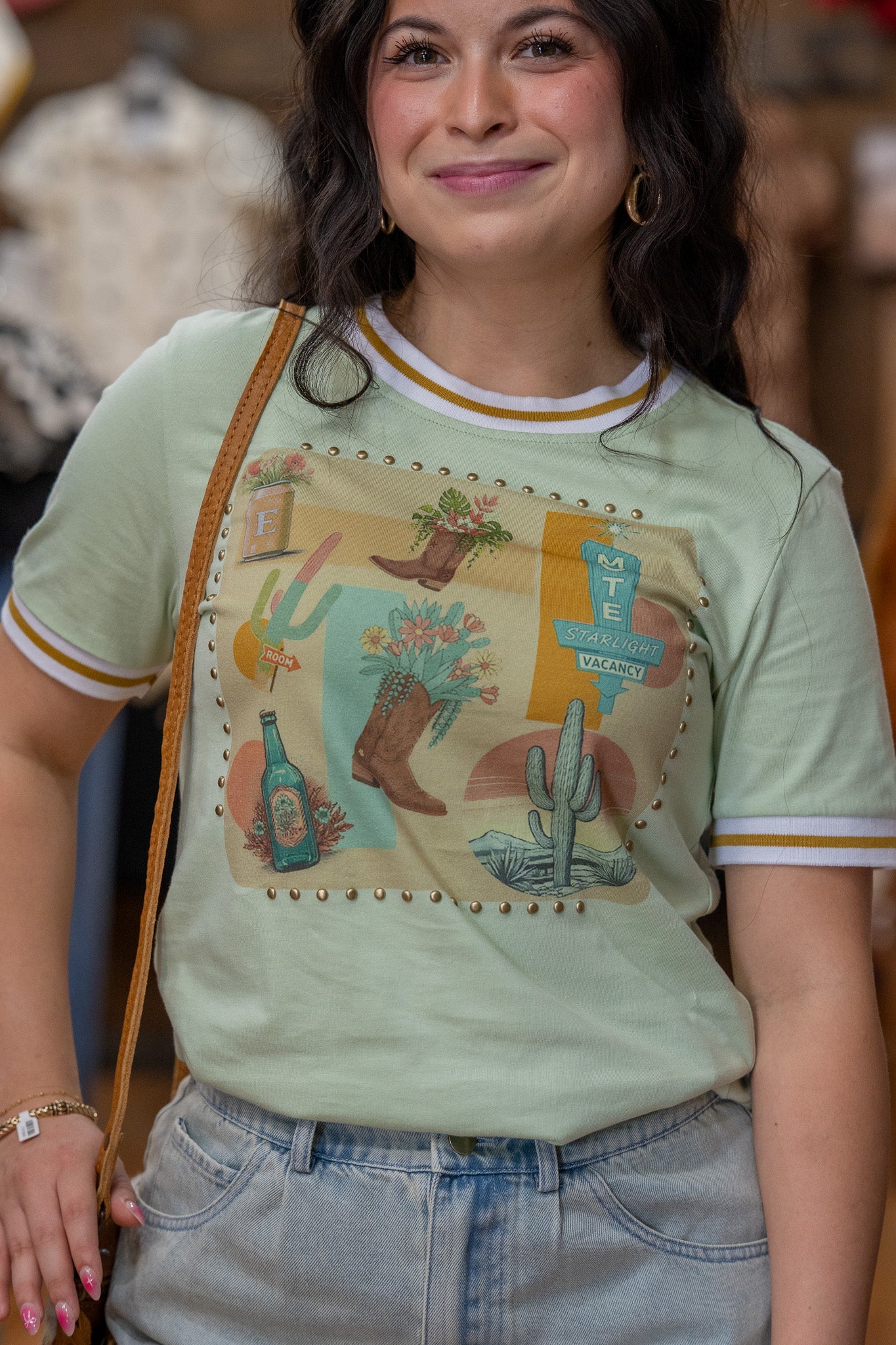 Cowgirl Motel Energy Green Tee