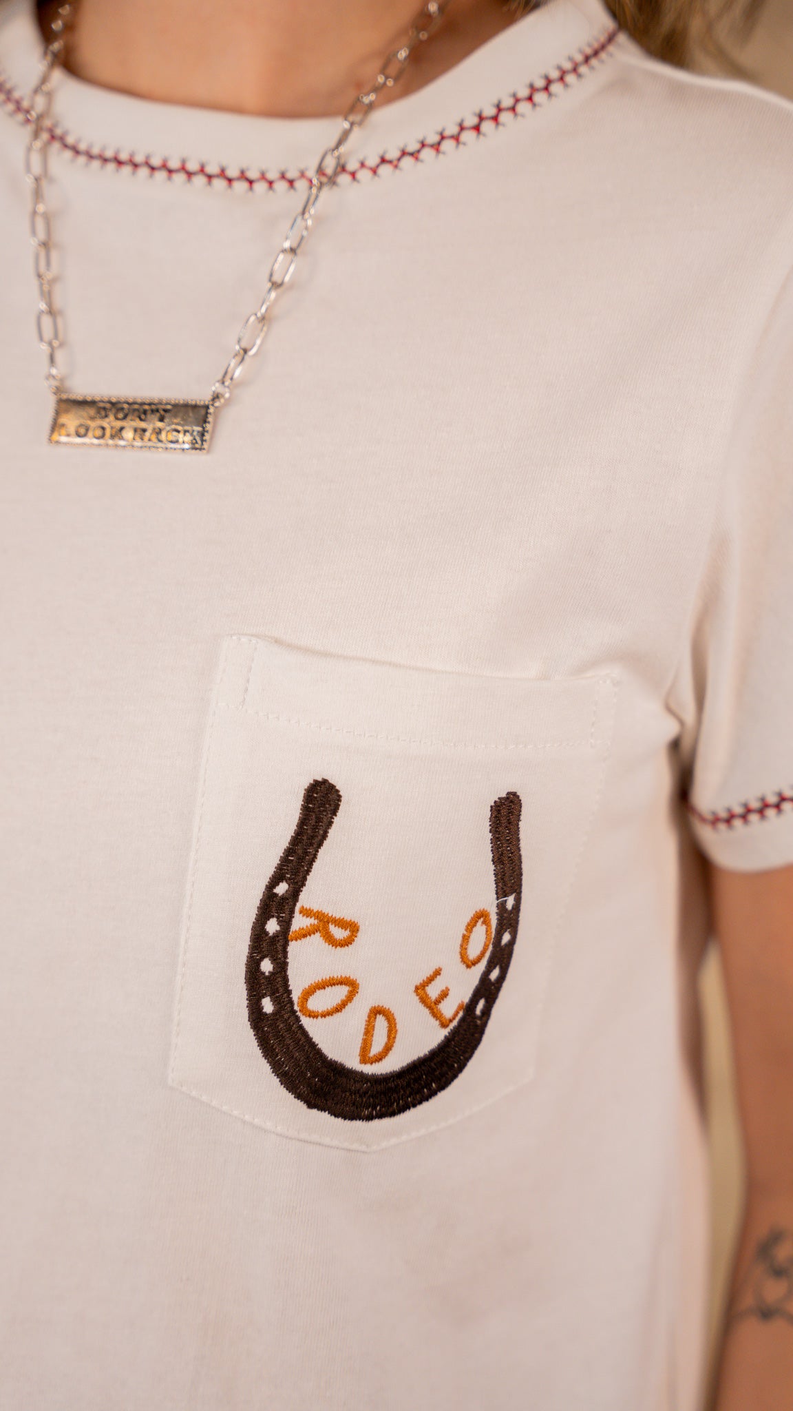 RODEO Embroidered Pocket Tee