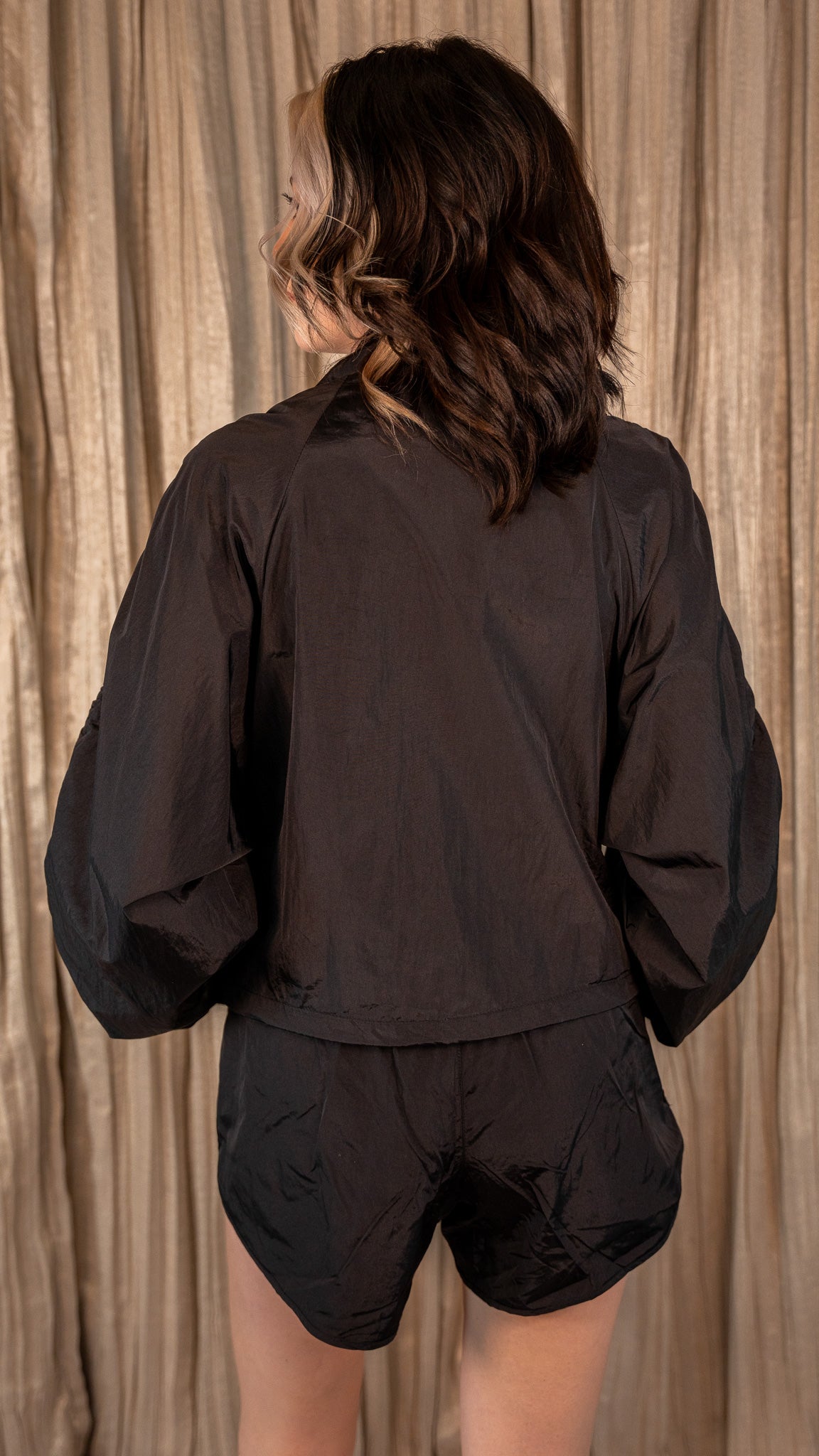 High Speed Black Windbreaker Jacket