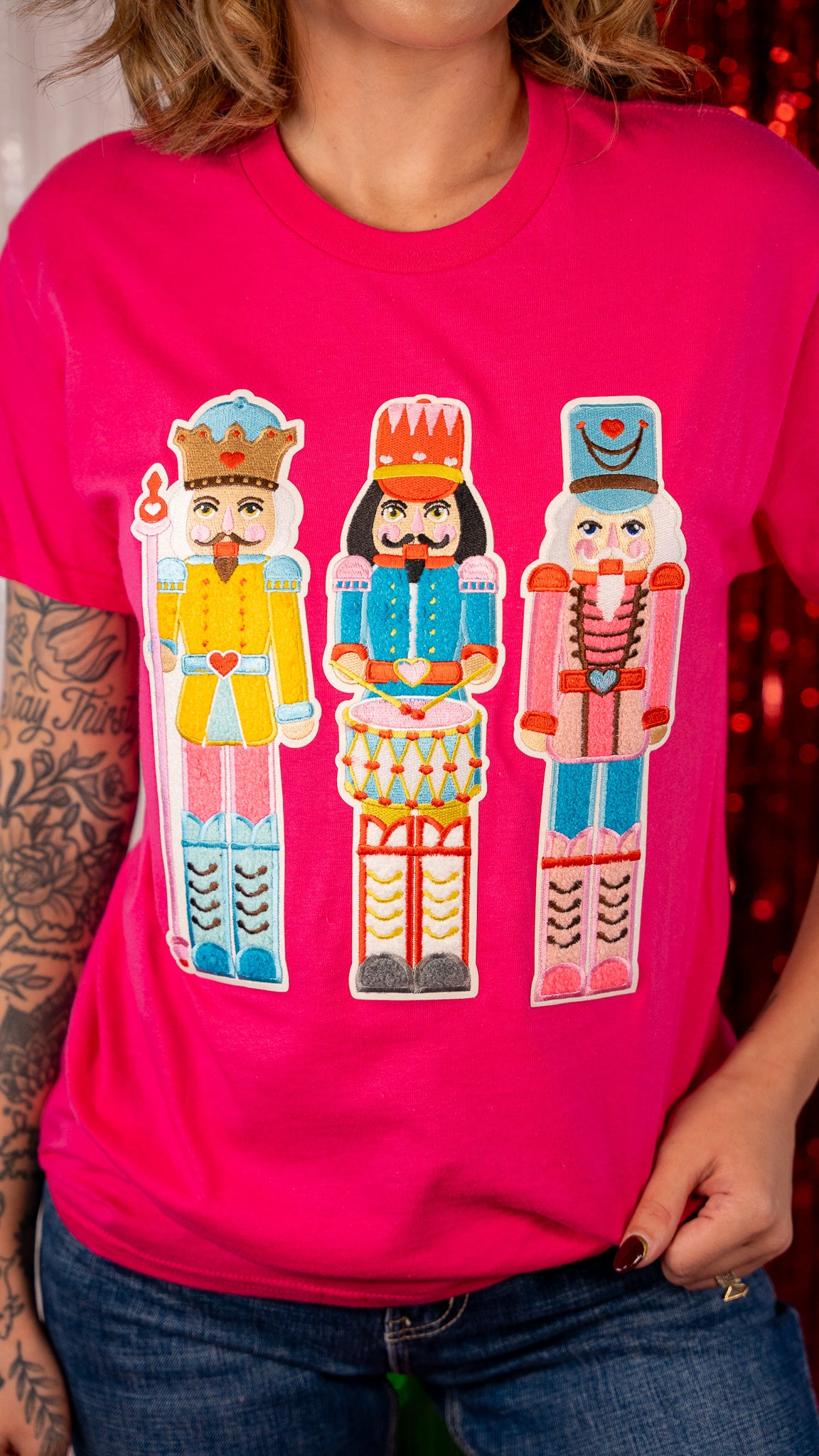 Nutcracker Trio Chenille Patch Tee