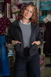 Cloud Nine Black Zip-Up
