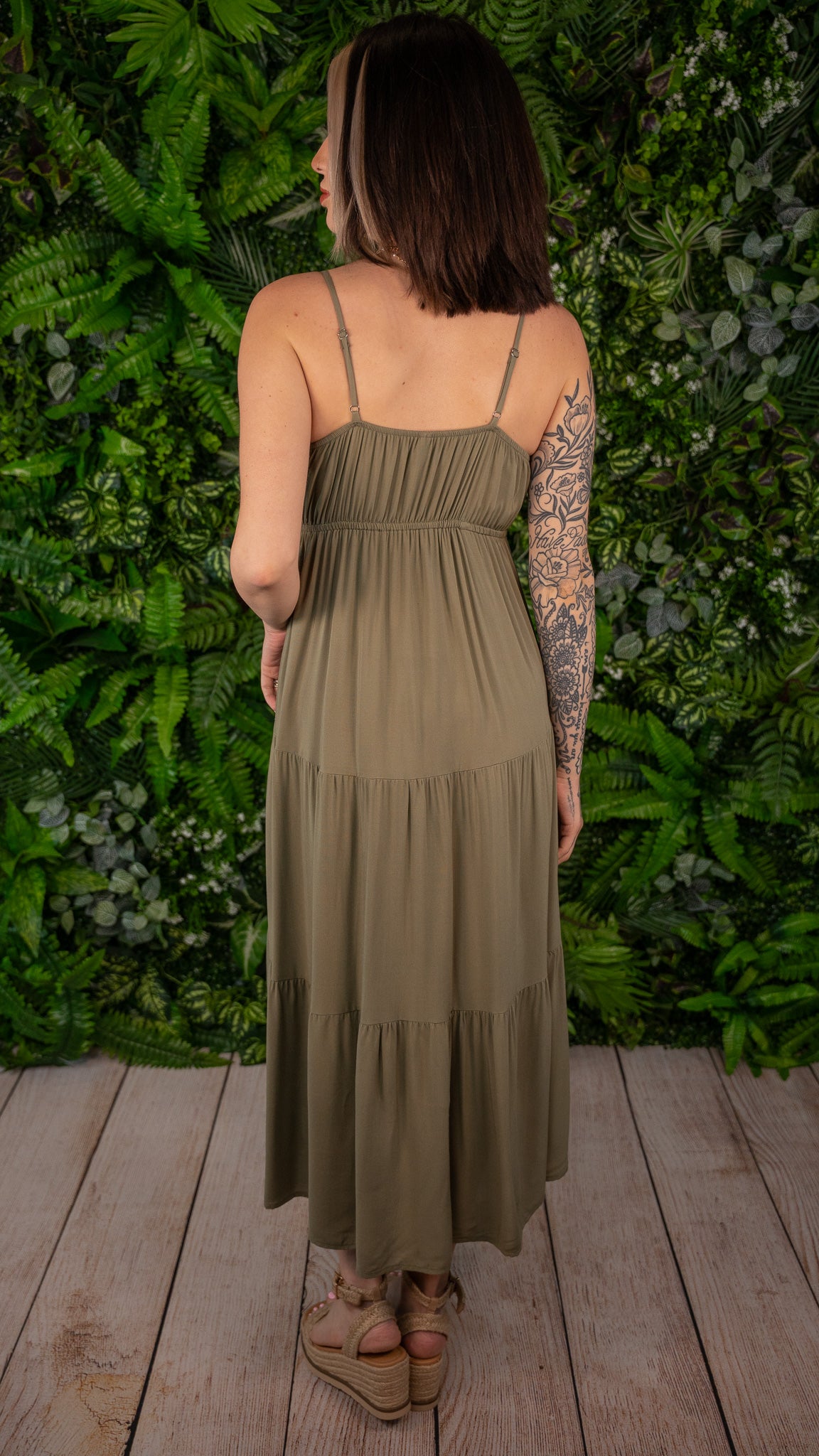 Palm Springs Dusty Olive Dress
