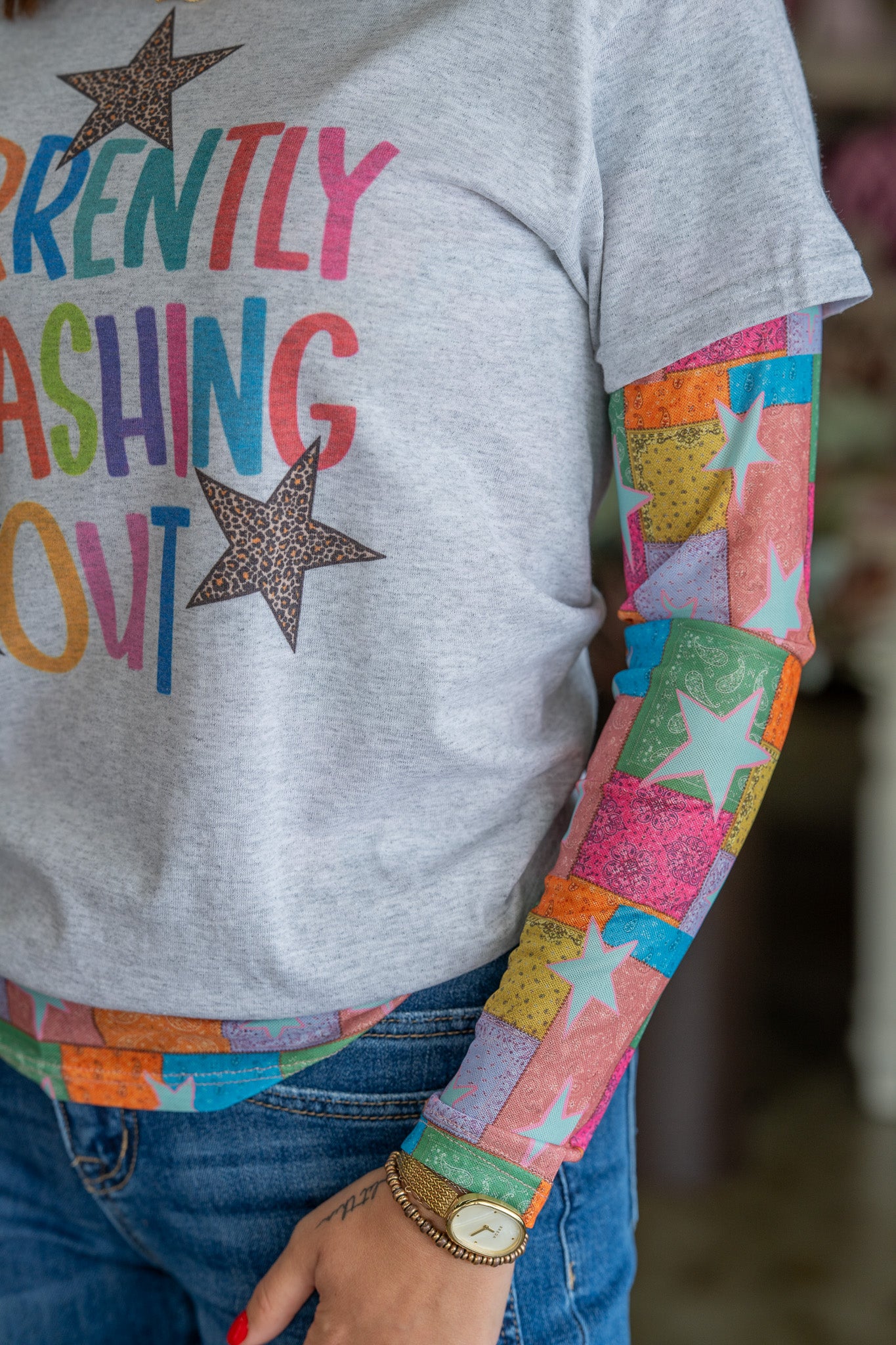 Multi Star Mesh Top