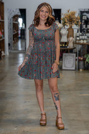 Reba Tiered Floral Mini Dress