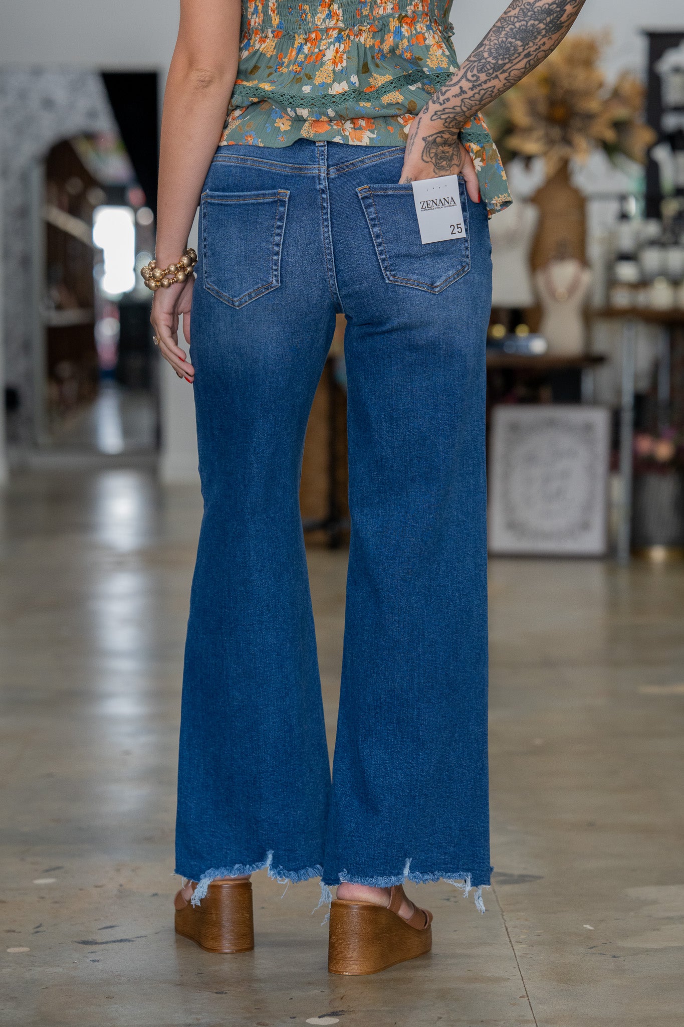 Susan Raw Hem Flare Jeans