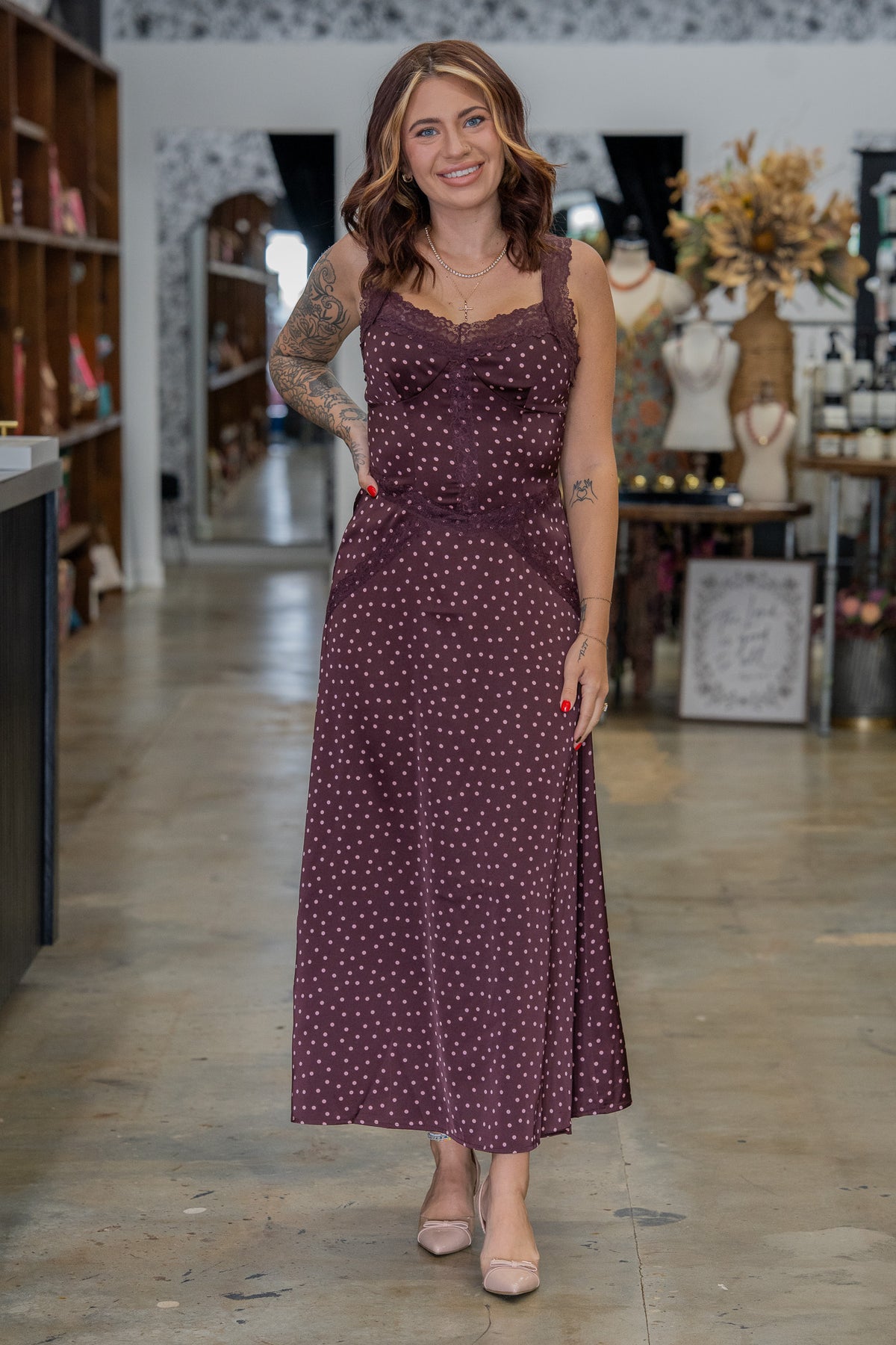 Midnight Edit Polka Dot Dress