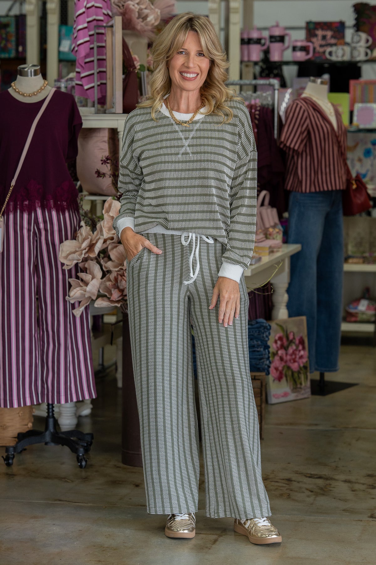 Kelsi Olive Pant Set