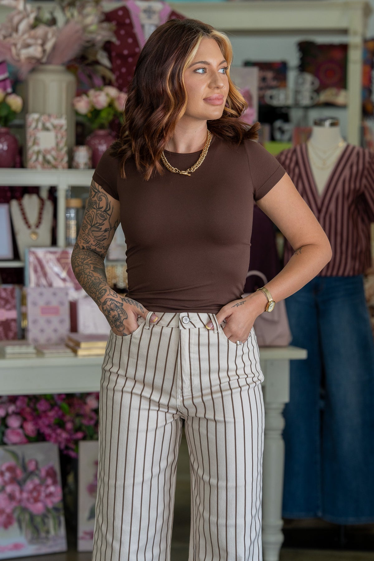 My Favorite Seamless Brown Tee