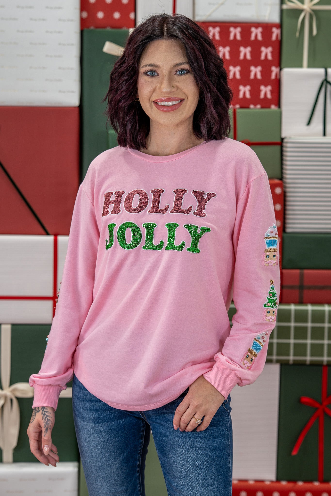 Holly Jolly Sequin Sweatshirt