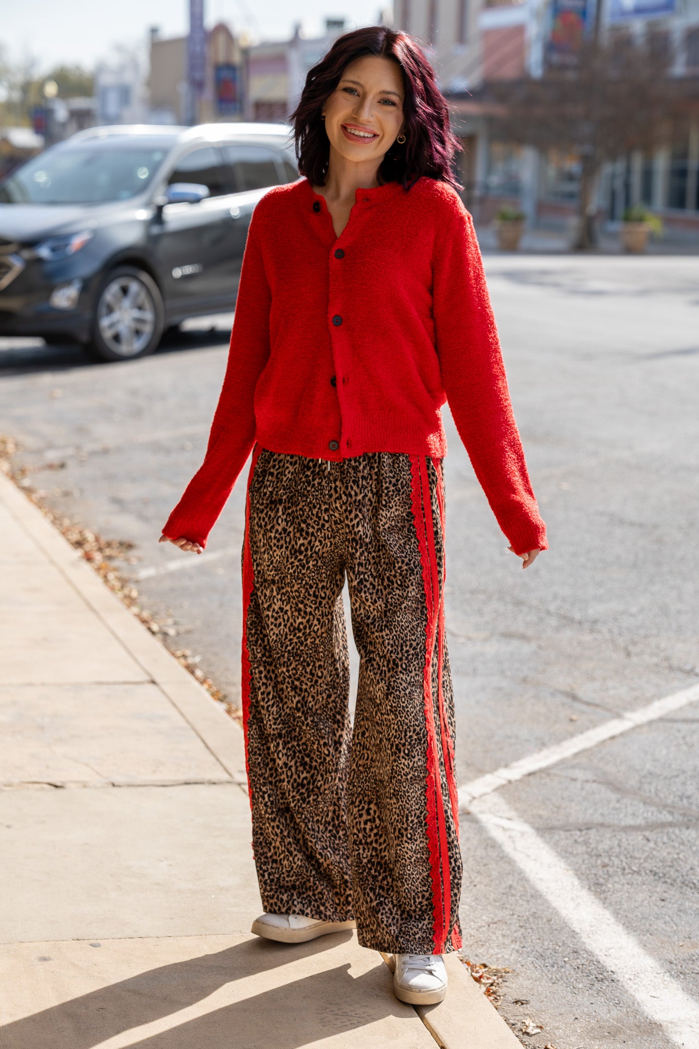 Ribbons & Lace Leopard Pants