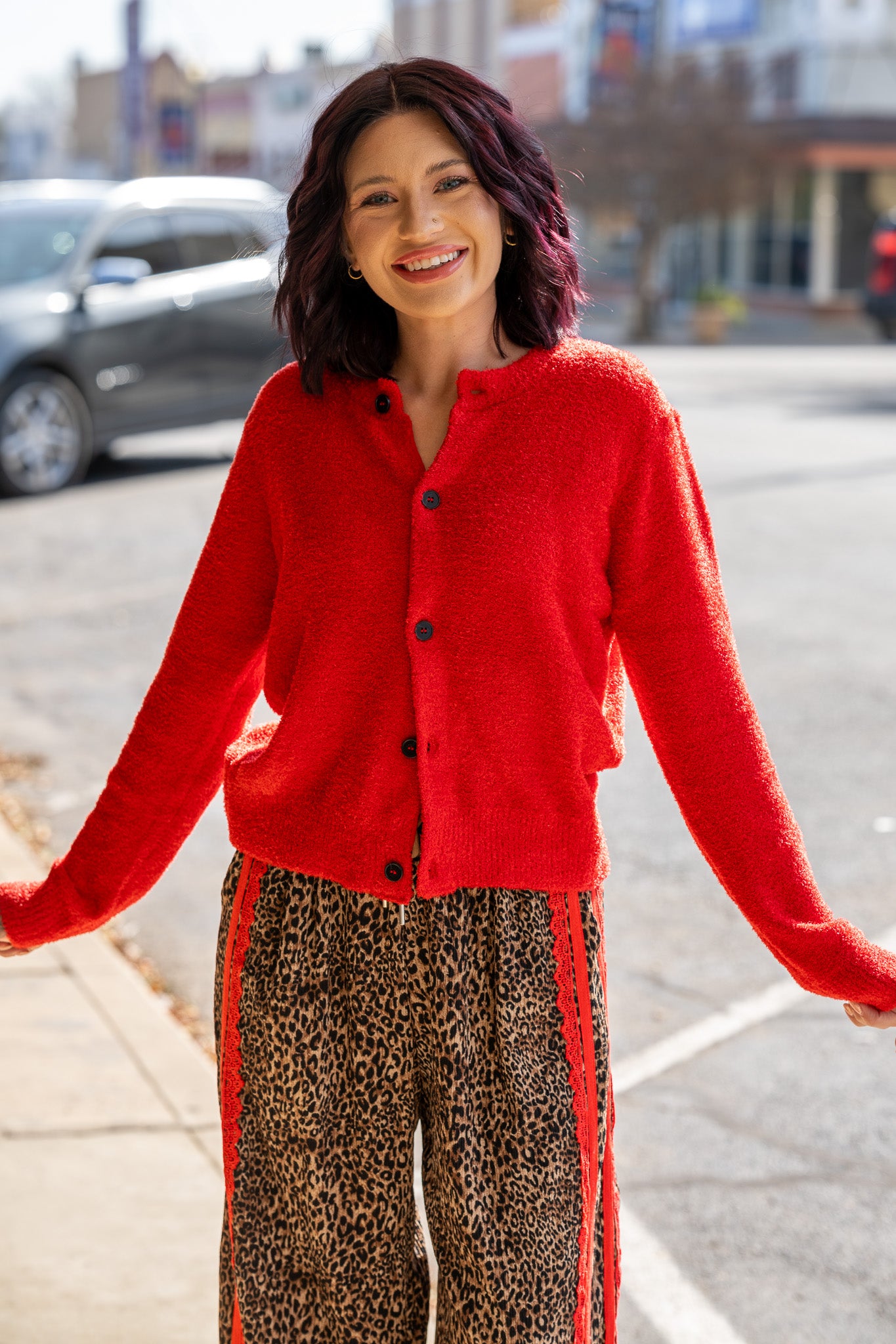 Cloud Nine Red Cardigan