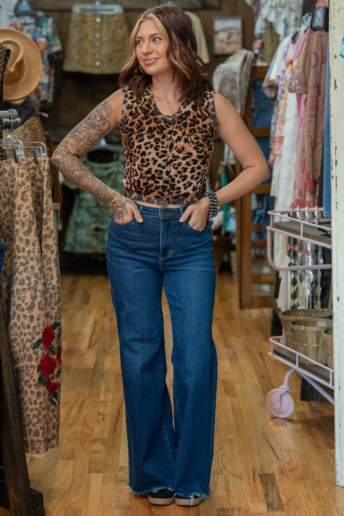 Cowtown Baby Leopard Top