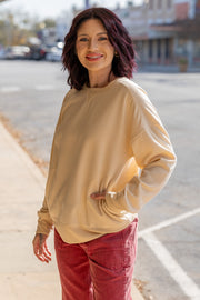 Comfort Club Beige Sweatshirt