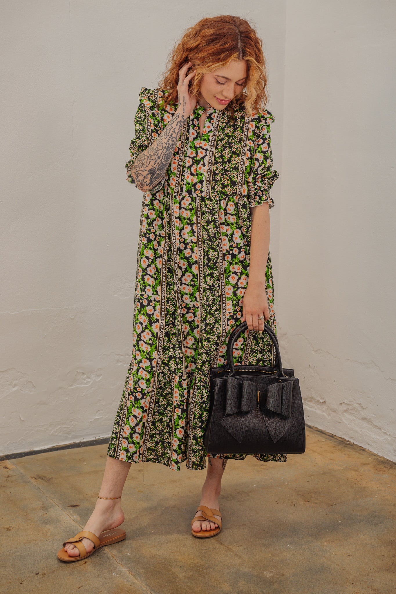 Gwen Black Midi Dress