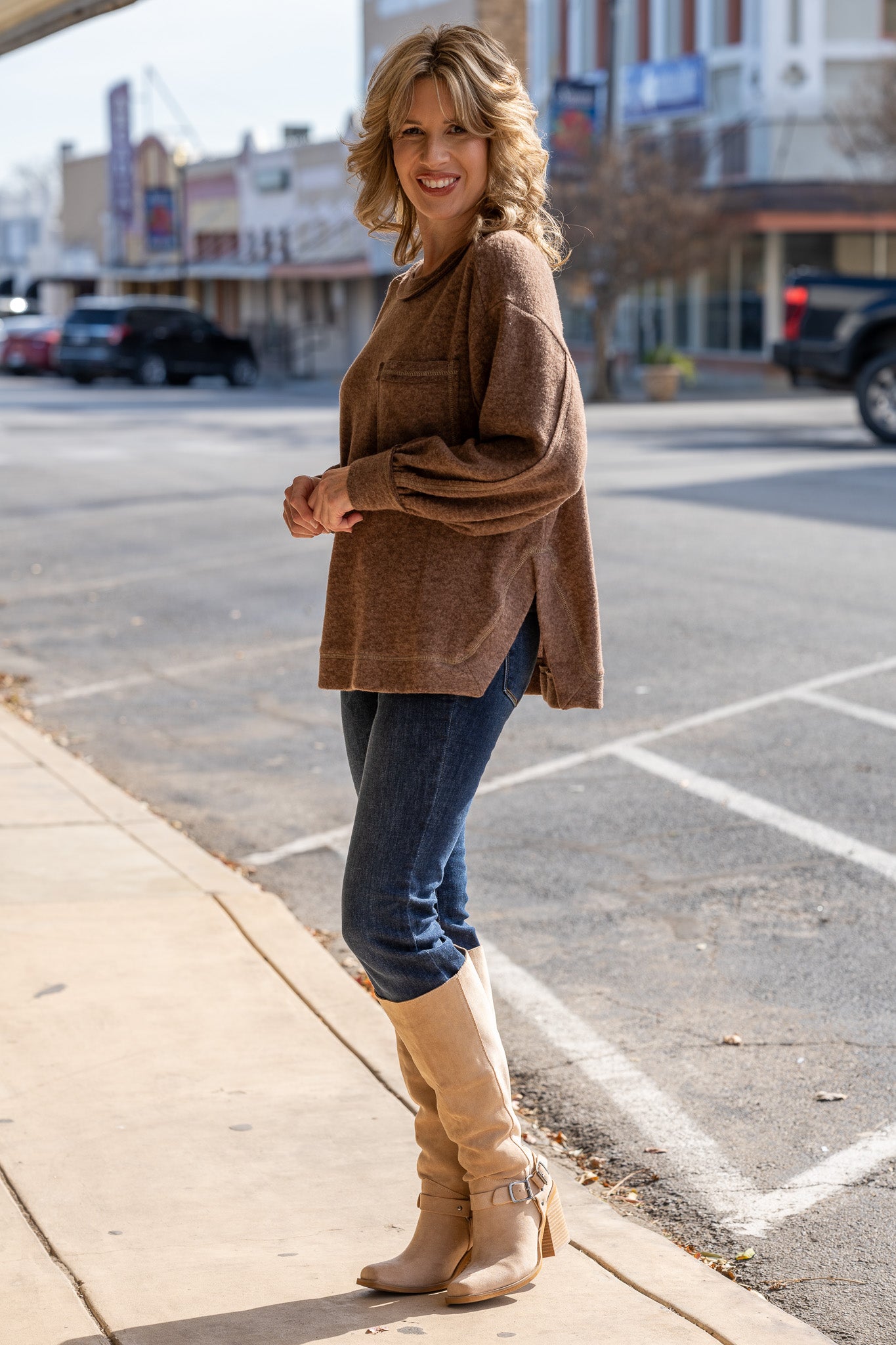 Soft Whispers Brown Sweatshirt