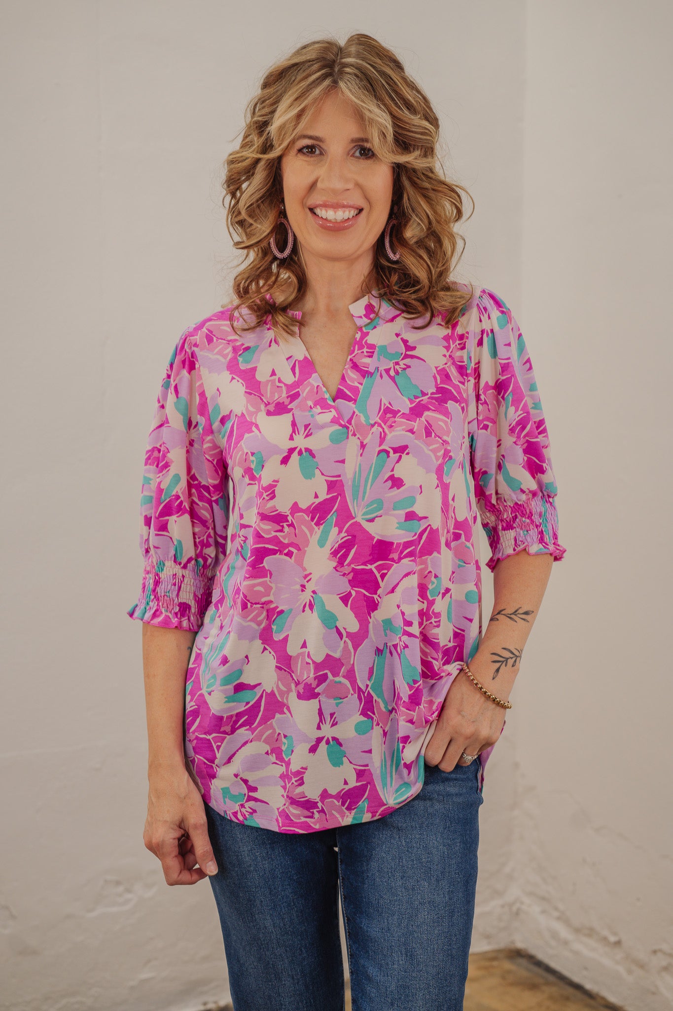 Kammi Smocked Sleeve Top