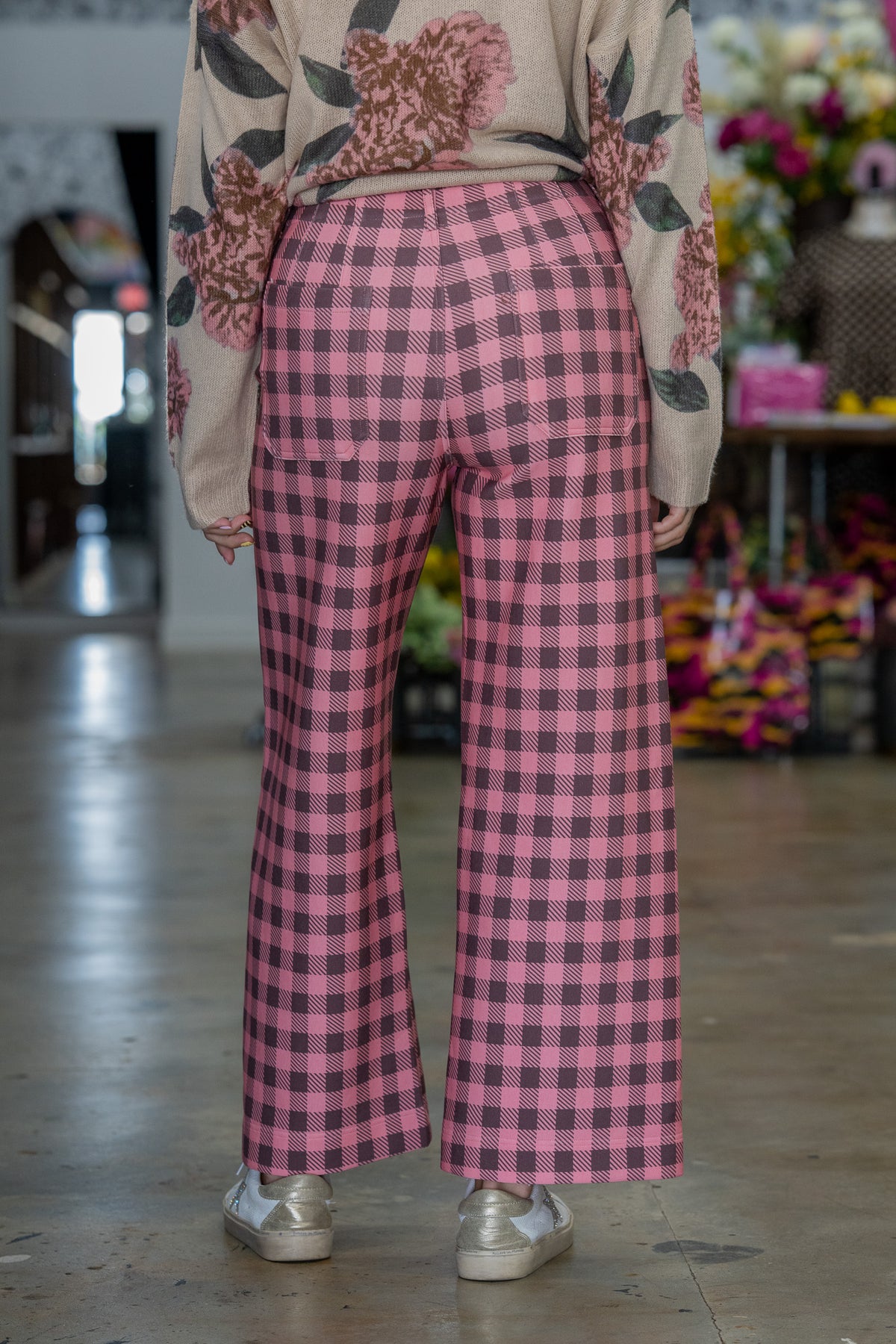 Check Mate Pink Pants