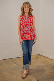 Randi Red Floral Tank