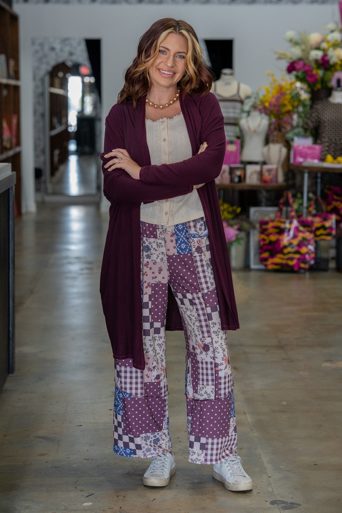 Wrapped Up Mulberry Cardigan