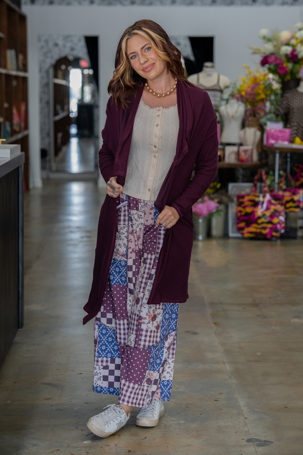 Wrapped Up Mulberry Cardigan