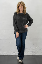 Soft Whispers Black Sweatshirt