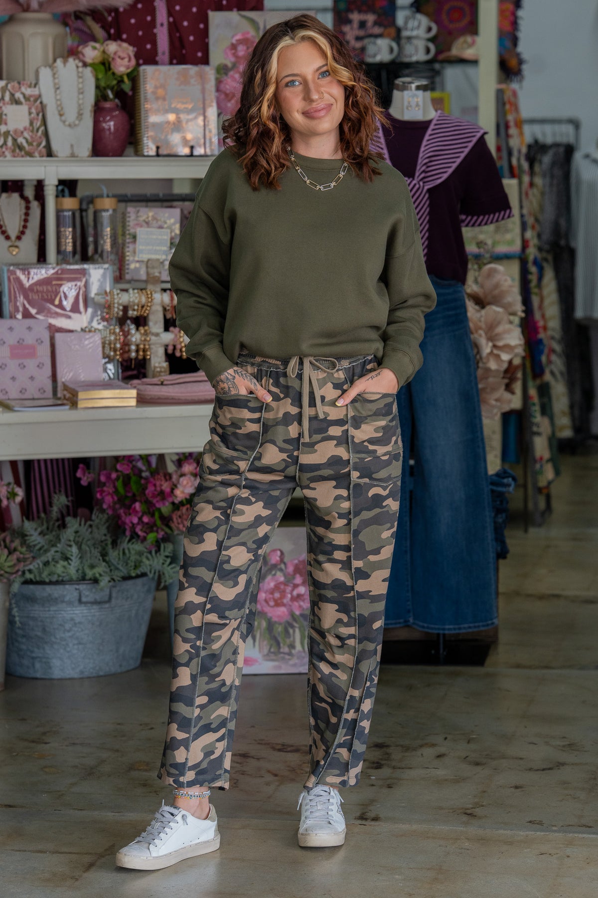 Diana Olive Sweatshirt