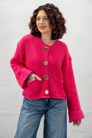 Rebecca Pink Chunky Knit Sweater