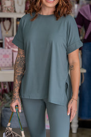Easy Going Ash Jade Legging Set