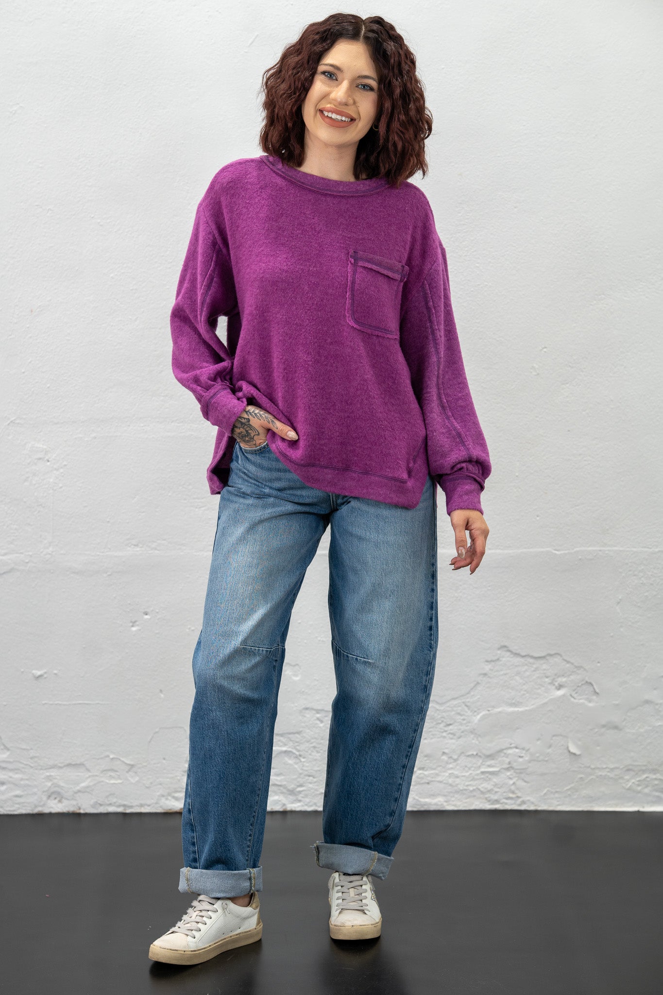 Soft Whispers Lite Plum Sweatshirt