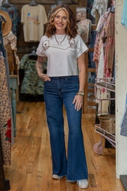 Roll The Dice Embroidered Top
