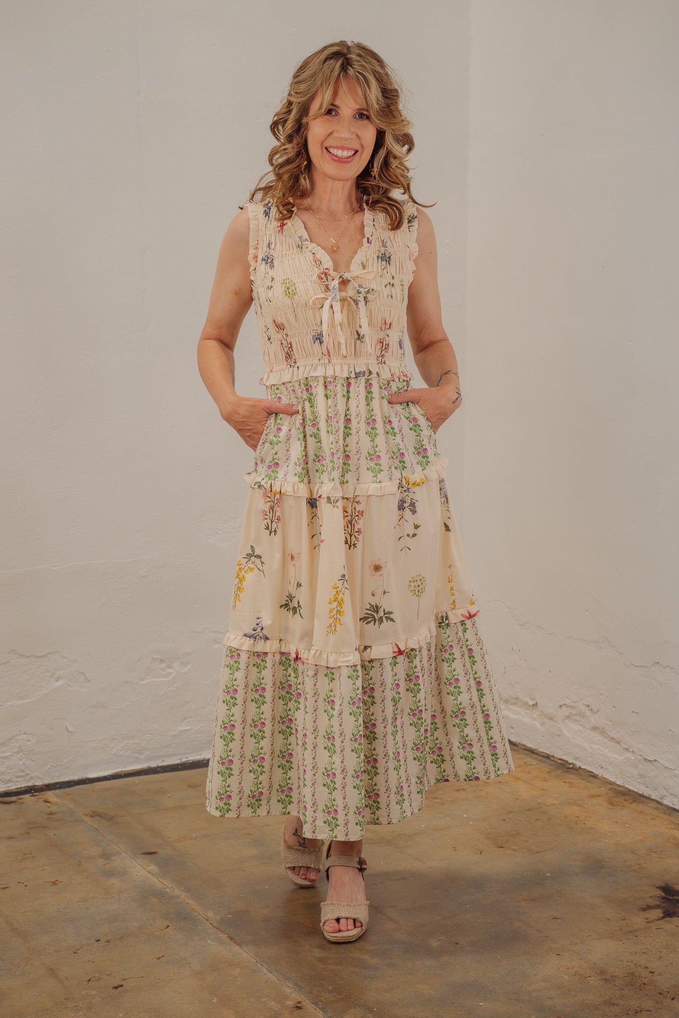 Mia Floral Tiered Dress