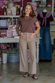 Stripe Theory Brown Pants