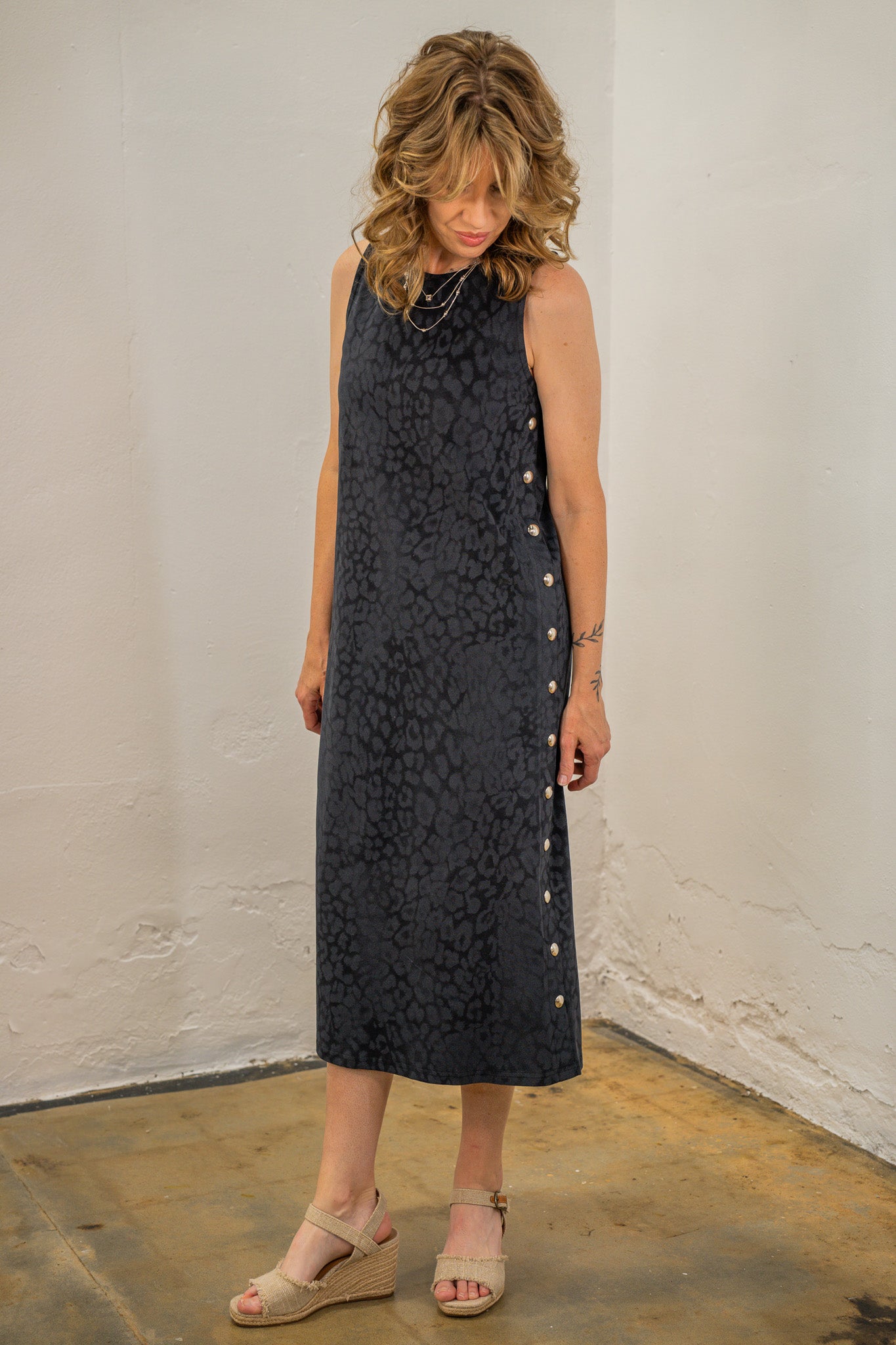 Marissa Black Spotted Shift Dress