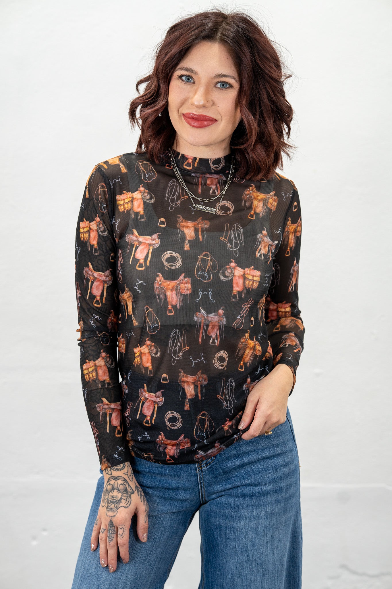 Saddle Room Mesh Top