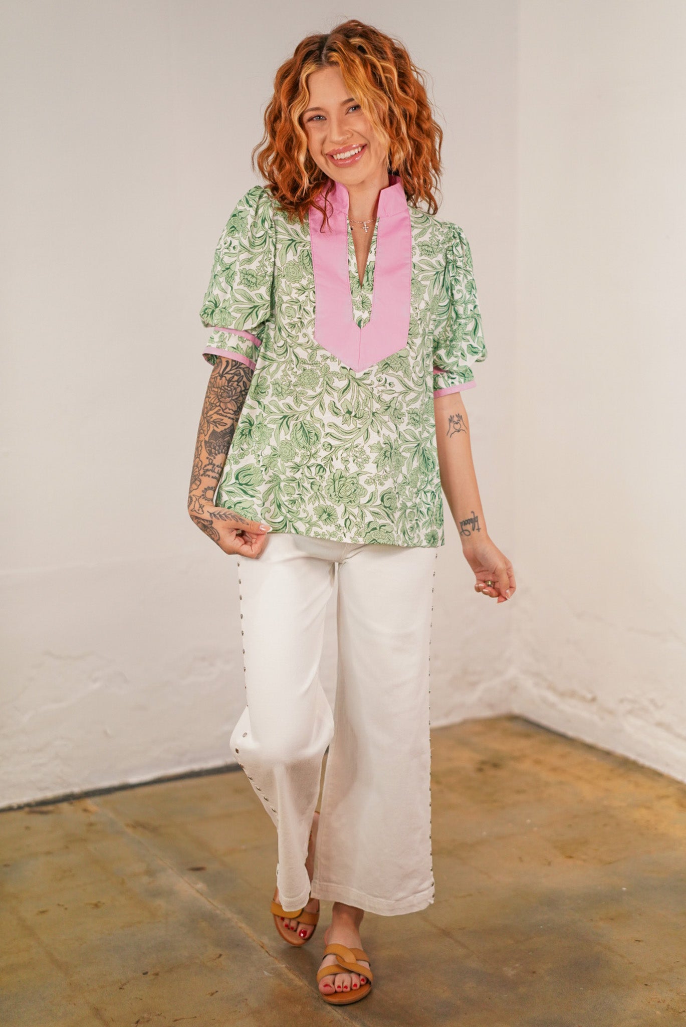 Everly White Studded Pants