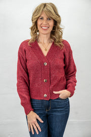 Melanie Cabernet Cardigan