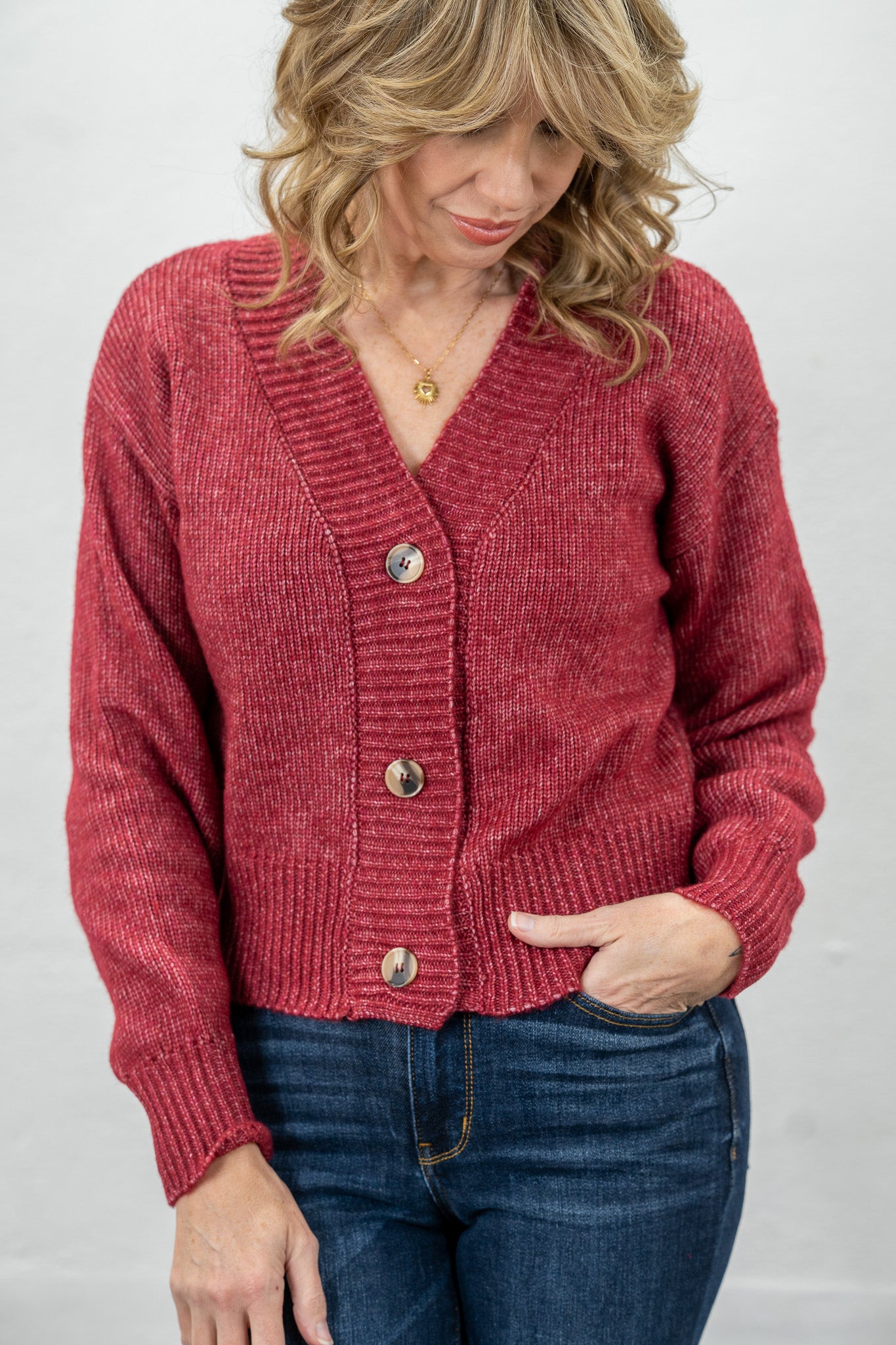 Melanie Cabernet Cardigan