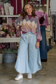 Delilah Pull-On Denim Pants