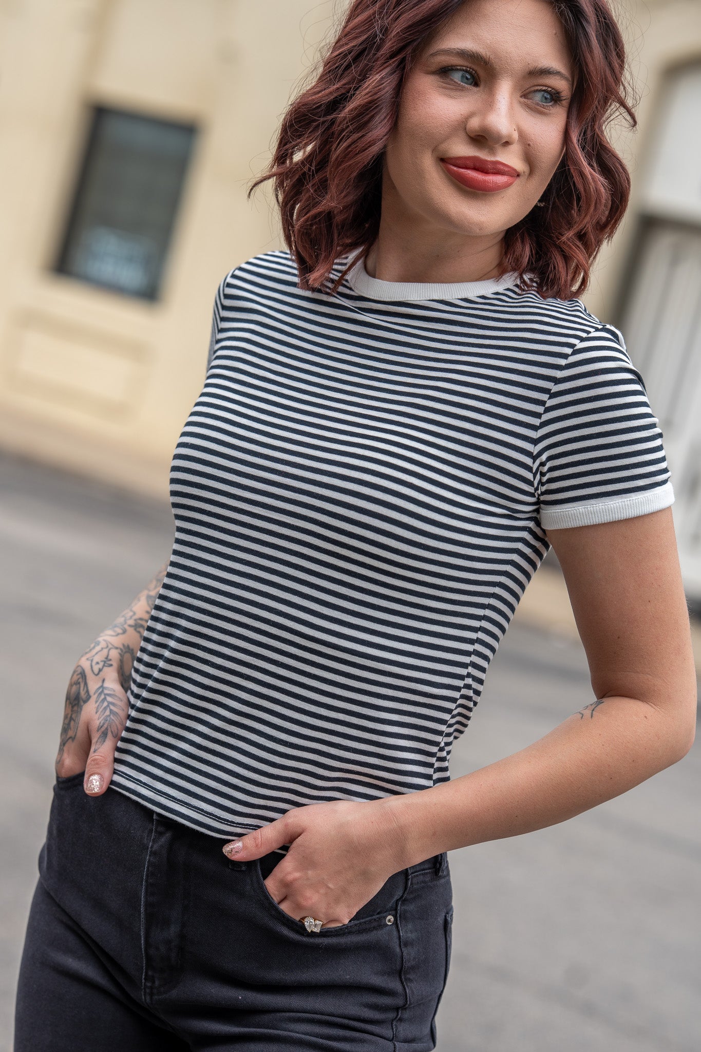 Sugar Rush Black Tee