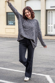 Jasmine Grey Urban Leopard Top