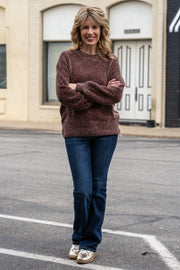 Cozy Up Brown Chenille Sweater
