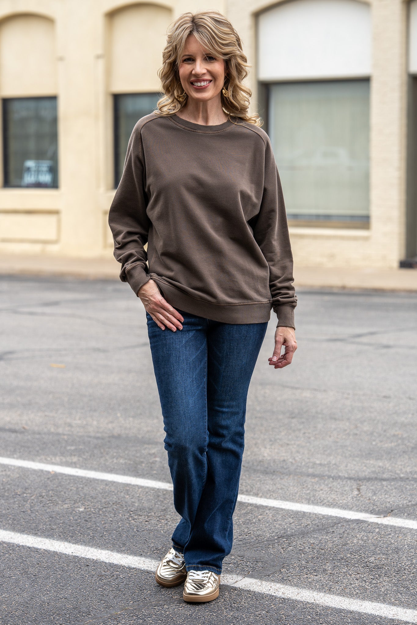 The Soft Stretch Brown Pullover