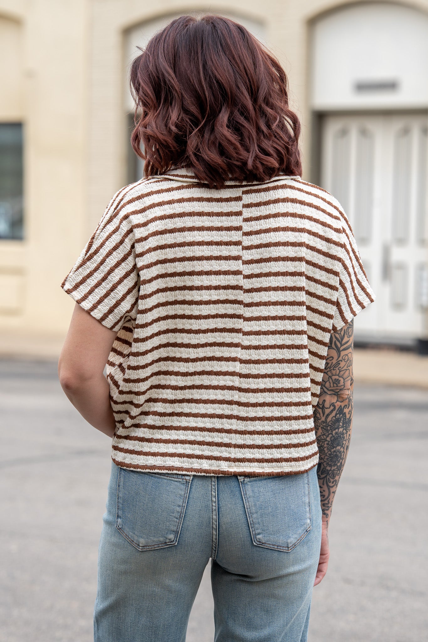 Retro Crush Brown Polo Tee