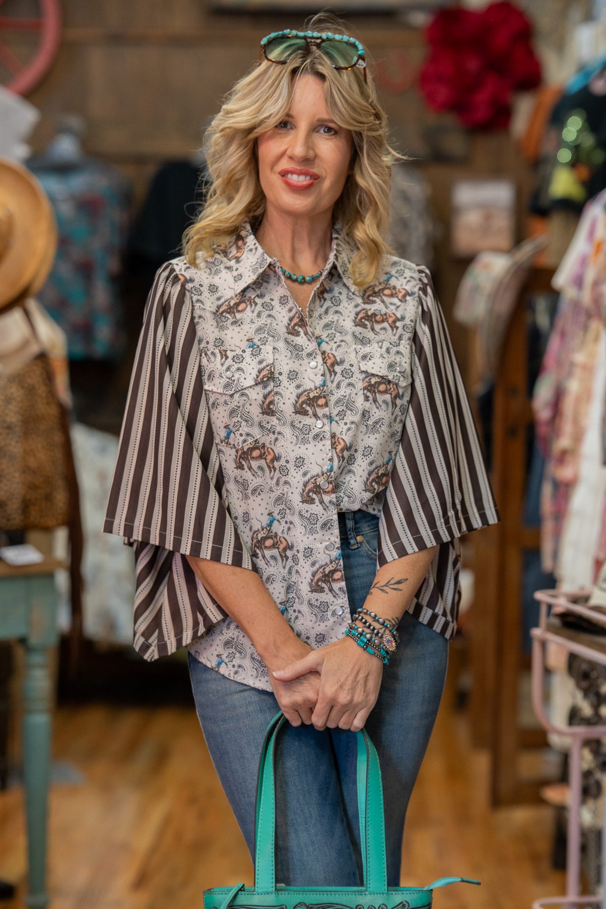 Prairie Paisley Pearl Snap Top
