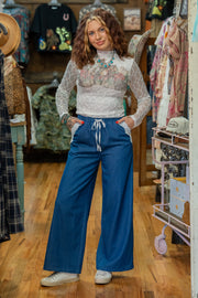 Lynette Lace Denim Pants