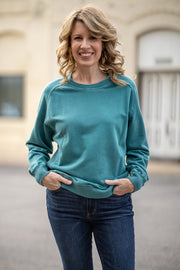 The Soft Stretch Dusty Teal Pullover