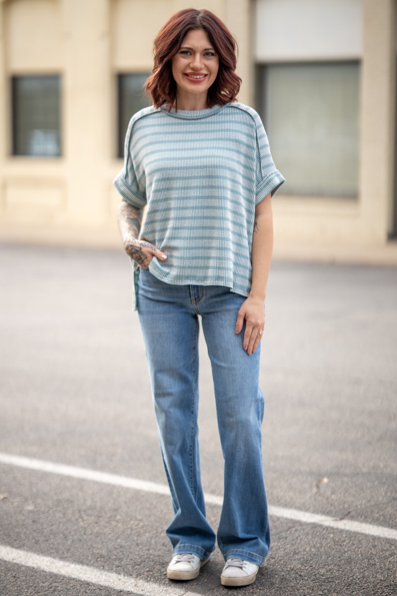 Comfy Cutie Ash Jade Top