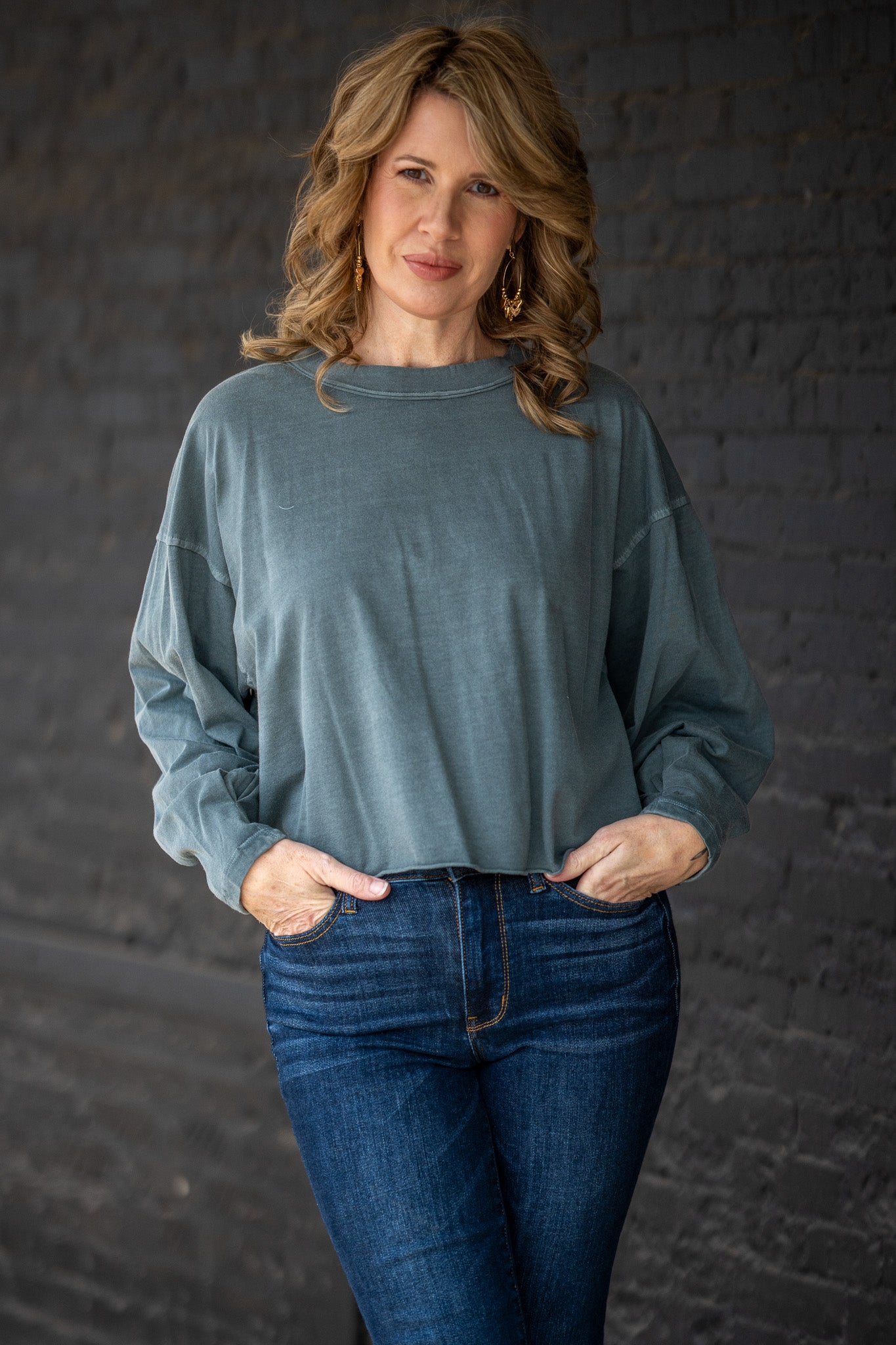 Everyday Ease Ash Jade Boxy Tee