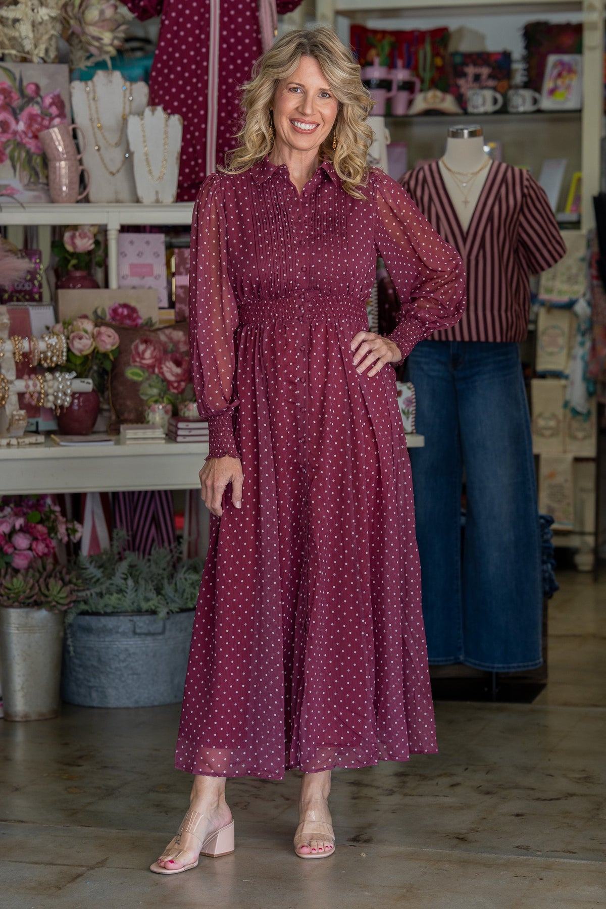 Sweetheart Polka Dot Dress