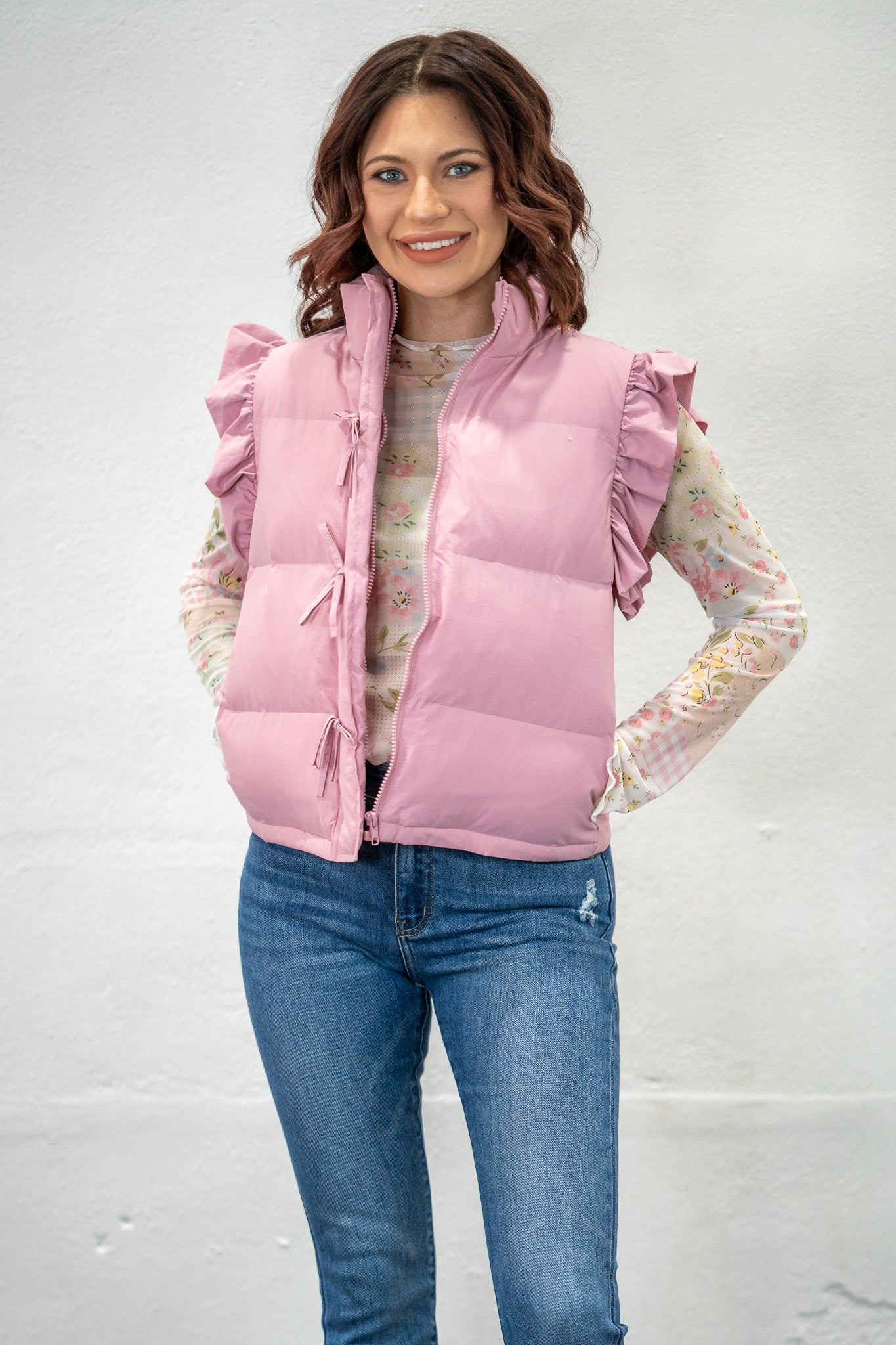 Sweet Ruffle Puff Vest